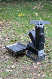 IronEmber Rocket Stove Pack 2-en-1 Plancha