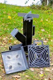 IronEmber Rocket Stove Pack 3-en-1